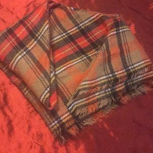 Plaid Blanket Scarf, Good Condition!!
